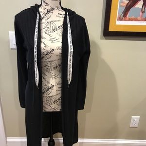 Long black cardigan